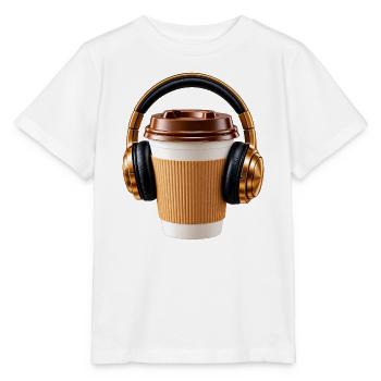 Musik mit Kaffee - Stanley/Stella Kinder T-Shirt MINI CREATOR  - Weiß - Vorne - Maike (125cm)