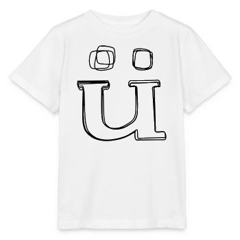 Kleinbuchstabe ü handgezeichnet - Stanley/Stella Kinder T-Shirt MINI CREATOR  - Weiß - Vorne - Maike (125cm)