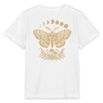 Der Nachtfalter unter den Mondphasen - Stanley/Stella Kinder T-Shirt MINI CREATOR  - Weiß - Vorne - Maike (125cm)