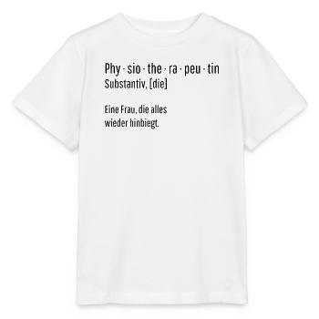 Physiotherapeutin Substantiv Definition Geschenk - Stanley/Stella Kinder T-Shirt MINI CREATOR  - Weiß - Vorne - Maike (125cm)
