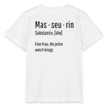 Masseurin Substantiv Definition Massage Geschenk - Stanley/Stella Kinder T-Shirt MINI CREATOR  - Weiß - Vorne - Maike (125cm)