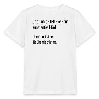 Chemielehrerin Substantiv Definition Geschenk - Stanley/Stella Kinder T-Shirt MINI CREATOR  - Weiß - Vorne - Maike (125cm)
