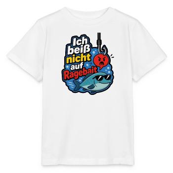 Ich beiß nicht auf Ragebait Angel Angler Shirt - Stanley/Stella Kinder T-Shirt MINI CREATOR  - Weiß - Vorne - Maike (125cm)