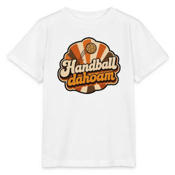 Handball dahoam Retro 70er Jahre Vektor Shirt - Stanley/Stella Kinder T-Shirt MINI CREATOR  - Weiß - Vorne - Maike (125cm)