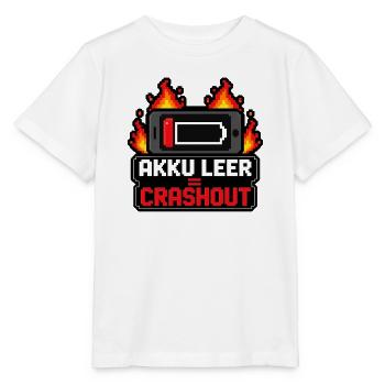 Akku leer Crashout 8-Bit Pixel Art Gamer Shirt - Stanley/Stella Kinder T-Shirt MINI CREATOR  - Weiß - Vorne - Maike (125cm)