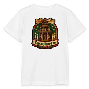 Weihnachtspyramide Pyramiden Fan Retro Badge Shirt - Stanley/Stella Kinder T-Shirt MINI CREATOR  - Weiß - Vorne - Maike (125cm)