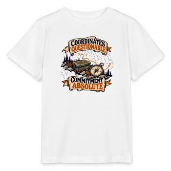 Geocaching – fragwürdige Koordinatoren - Stanley/Stella Kinder T-Shirt MINI CREATOR  - Weiß - Vorne - Maike (125cm)
