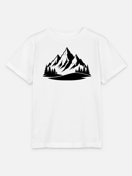 Silhouette des Gebirges - Stanley/Stella Kinder T-Shirt MINI CREATOR  - Weiß