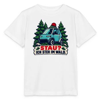 Stau? Ich steh im Wald - Stanley/Stella Kinder T-Shirt MINI CREATOR  - Weiß - Vorne - Maike (125cm)