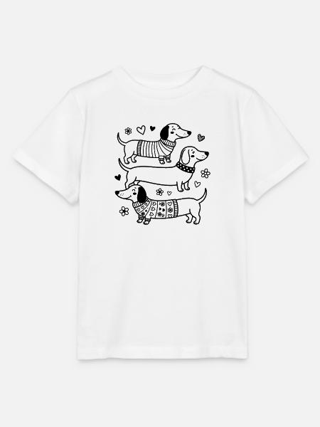 Dackel Hunde Dackelliebe Kinder T-Shirt - Stanley/Stella Kinder T-Shirt MINI CREATOR  - Weiß
