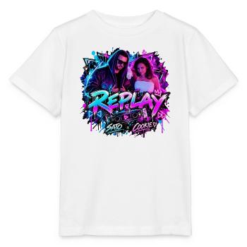 REPLAY – SATO x COOKIE | Neon Streetwear - Stanley/Stella Kinder T-Shirt MINI CREATOR  - Weiß - Vorne - Maike (125cm)