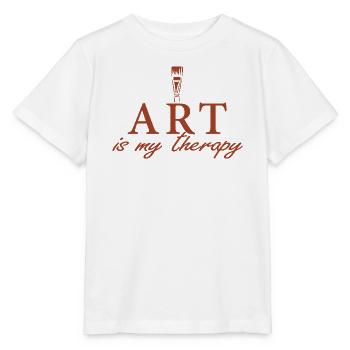 Kunst ist meine Therapie – Kreativ & Künstler - Stanley/Stella Kinder T-Shirt MINI CREATOR  - Weiß - Vorne - Maike (125cm)