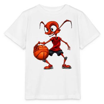 Ameisen Basketball / B-Ball Ameise - Stanley/Stella Kinder T-Shirt MINI CREATOR  - Weiß - Vorne - Maike (125cm)