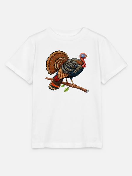 Wilder Truthahn auf der Raststätte - Stanley/Stella Kinder T-Shirt MINI CREATOR  - Weiß