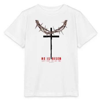 Er Ist Auferstanden Christ Died For Our Sins Krez - Stanley/Stella Kinder T-Shirt MINI CREATOR  - Weiß - Vorne - Maike (125cm)