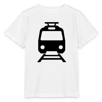 Elektrolok Silhouette Eisenbahn minimalistisch - Stanley/Stella Kinder T-Shirt MINI CREATOR  - Weiß - Vorne - Maike (125cm)