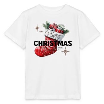 Happy Christmas - Stiefel - Stanley/Stella Kinder T-Shirt MINI CREATOR  - Weiß - Vorne - Maike (125cm)