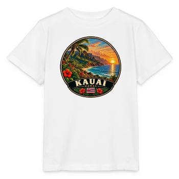 Kauai Hawaii Urlaub Sommer Strand Sunset - Stanley/Stella Kinder T-Shirt MINI CREATOR  - Weiß - Vorne - Maike (125cm)