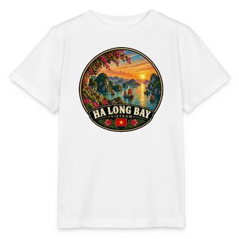 Ha Long Bay Vietnam Flagge Küste Sunset Urlaub - Stanley/Stella Kinder T-Shirt MINI CREATOR  - Weiß - Vorne - Maike (125cm)