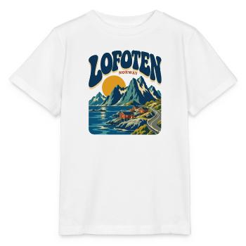 Lofoten Norway Retro Travel - Stanley/Stella Kinder T-Shirt MINI CREATOR  - Weiß - Vorne - Maike (125cm)