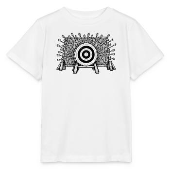 Zielscheibe: Pfeile rundherum - Stanley/Stella Kinder T-Shirt MINI CREATOR  - Weiß - Vorne - Maike (125cm)