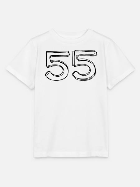 Zahl 55 handgezeichnet - Stanley/Stella Kinder T-Shirt MINI CREATOR - Weiß
