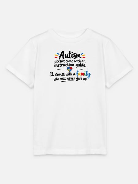 Autismus Familienherz Puzzle - Stanley/Stella Kinder T-Shirt MINI CREATOR - Weiß