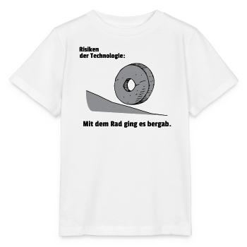 Risiko Technologie - Stanley/Stella Kinder T-Shirt MINI CREATOR  - Weiß - Vorne - Maike (125cm)