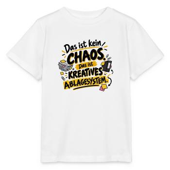 Das ist kein Chaos. Das ist kreatives Ablagesystem - Stanley/Stella Kinder T-Shirt MINI CREATOR  - Weiß - Vorne - Maike (125cm)