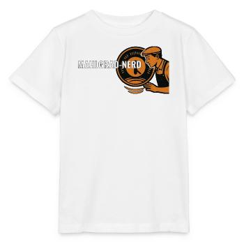 Mahlgrad-Nerd – Kaffee Geschenk für Barista & Kaff - Stanley/Stella Kinder T-Shirt MINI CREATOR  - Weiß - Vorne - Maike (125cm)
