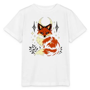 Mondfuchs im Sternenglanz - Stanley/Stella Kinder T-Shirt MINI CREATOR  - Weiß - Vorne - Maike (125cm)