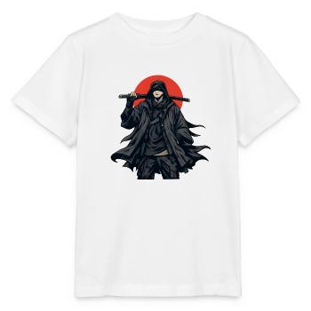 Schattendämon mit rotem Kreis - Stanley/Stella Kinder T-Shirt MINI CREATOR  - Weiß - Vorne - Maike (125cm)
