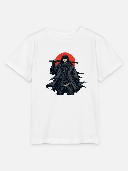 Schattendämon mit rotem Kreis - Stanley/Stella Kinder T-Shirt MINI CREATOR - Weiß