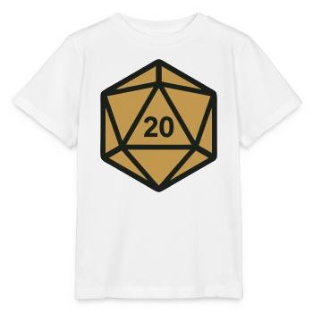 D20 Wuerfel Rollenspiel Icon - Stanley/Stella Kinder T-Shirt MINI CREATOR  - Weiß - Vorne - Maike (125cm)