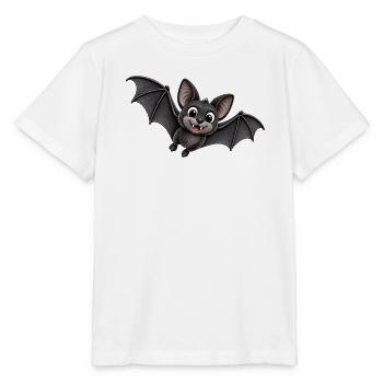 Niedliche Fledermaus Cartoon - Stanley/Stella Kinder T-Shirt MINI CREATOR  - Weiß - Vorne - Maike (125cm)