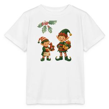 Weihnachtselfen – Festliches Festtagsdesign - Stanley/Stella Kinder T-Shirt MINI CREATOR  - Weiß - Vorne - Maike (125cm)