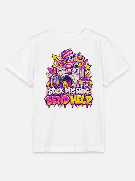 Socken vermisst – Hilfe Gesucht - Stanley/Stella Kinder T-Shirt MINI CREATOR - Weiß