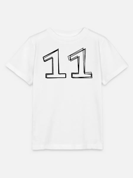 Zahl 11 handgezeichnet - Stanley/Stella Kinder T-Shirt MINI CREATOR  - Weiß