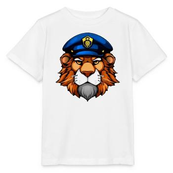 Löwe Polizei - Stanley/Stella Kinder T-Shirt MINI CREATOR  - Weiß - Vorne - Maike (125cm)