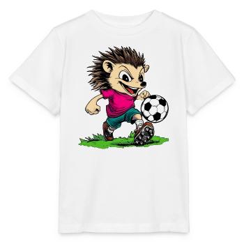 Fussball Igel - Stanley/Stella Kinder T-Shirt MINI CREATOR  - Weiß - Vorne - Maike (125cm)