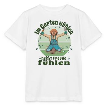  Gärtner Pflanzen Kleingärtner Schrebergarten - Stanley/Stella Kinder T-Shirt MINI CREATOR  - Weiß - Vorne - Maike (125cm)