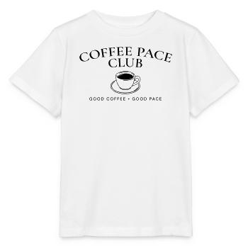 Coffee Pace Club – Lauf- und Kaffee-Lebensstil - Stanley/Stella Kinder T-Shirt MINI CREATOR  - Weiß - Vorne - Maike (125cm)