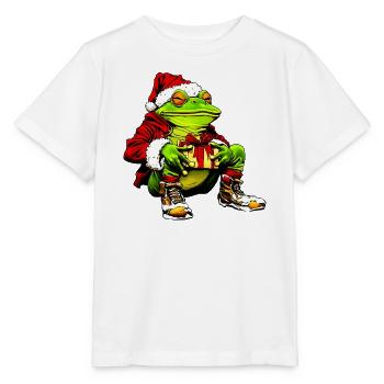 Frösche Weihnachten - Stanley/Stella Kinder T-Shirt MINI CREATOR  - Weiß - Vorne - Maike (125cm)