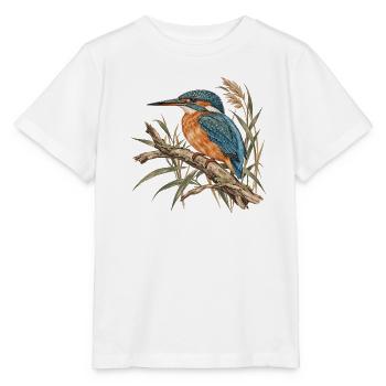 Königsfischer Aquarell Naturdesign - Stanley/Stella Kinder T-Shirt MINI CREATOR  - Weiß - Vorne - Maike (125cm)
