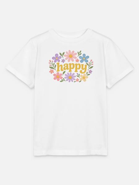 Glückliche Blumen - Stanley/Stella Kinder T-Shirt MINI CREATOR - Weiß