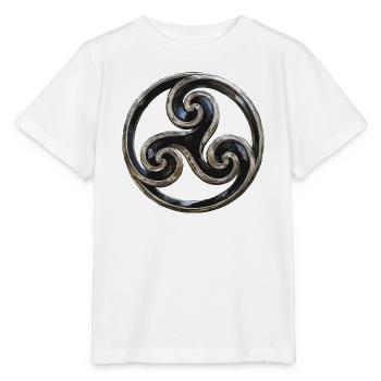 Bretonischer Triskel - Stanley/Stella Kinder T-Shirt MINI CREATOR  - Weiß - Vorne - Maike (125cm)