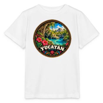 Yucatan Mexiko Maya Pyramide Dschungel Urlaub - Stanley/Stella Kinder T-Shirt MINI CREATOR  - Weiß - Vorne - Maike (125cm)