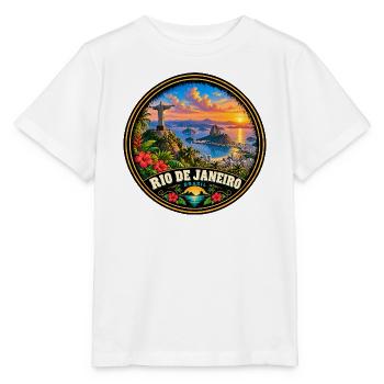 Rio de Janeiro Brasilien Stadt Küste Sonnenunterga - Stanley/Stella Kinder T-Shirt MINI CREATOR  - Weiß - Vorne - Maike (125cm)