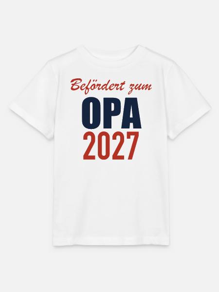 Befördert zum Opa 2027 - Stanley/Stella Kinder T-Shirt MINI CREATOR  - Weiß