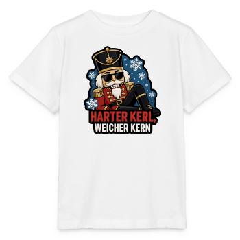 Harter Kerl weicher Kern Nussknacker Cool Shirt - Stanley/Stella Kinder T-Shirt MINI CREATOR  - Weiß - Vorne - Maike (125cm)